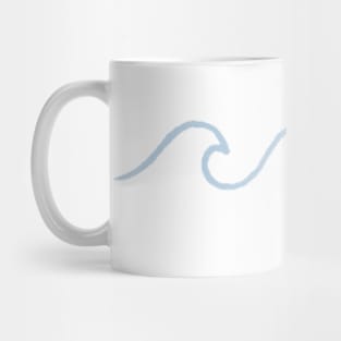 Just Keep Swimming Wave in Cursive Mug